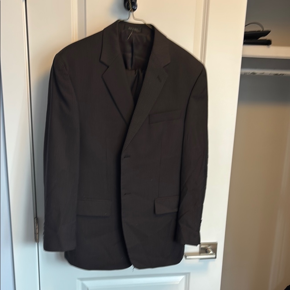 Men's Brown Pinstripe Suit